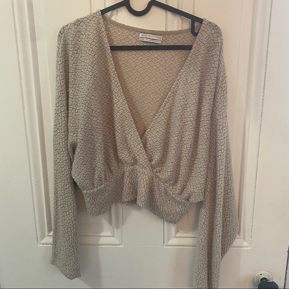 Long sleeve vneck crop top from Urban Outfitters. Size large